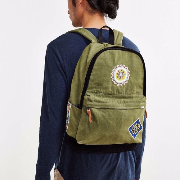 Urban Outfitters Patch Beaded Backpack